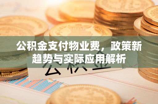 埔里公积金支付物业费，政策新趋势与实际应用解析