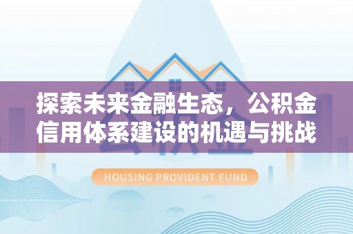 埔里探索未来金融生态，公积金信用体系建设的机遇与挑战