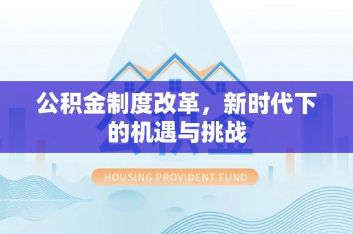 埔里公积金制度改革，新时代下的机遇与挑战