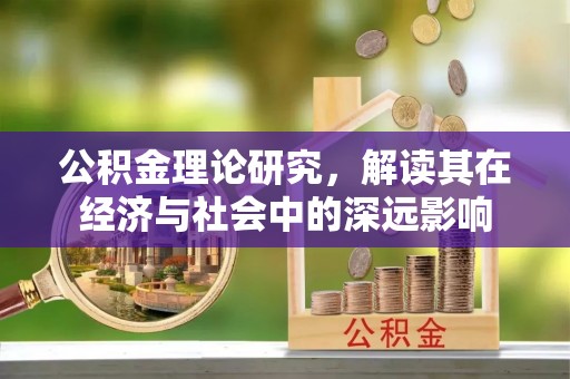 埔里公积金理论研究，解读其在经济与社会中的深远影响
