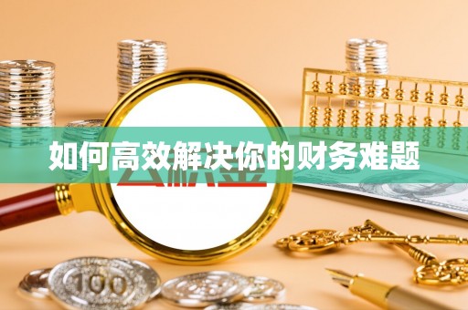 埔里如何高效解决你的财务难题