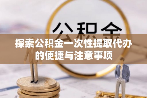 埔里探索公积金一次性提取代办的便捷与注意事项