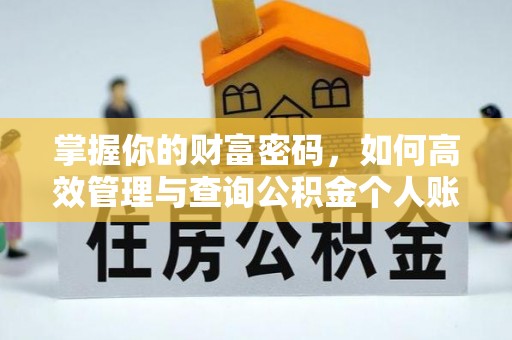 埔里掌握你的财富密码，如何高效管理与查询公积金个人账户信息
