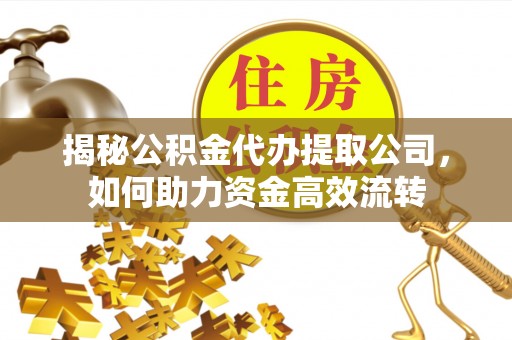 埔里揭秘公积金代办提取公司，如何助力资金高效流转