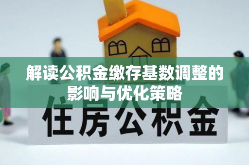 埔里解读公积金缴存基数调整的影响与优化策略